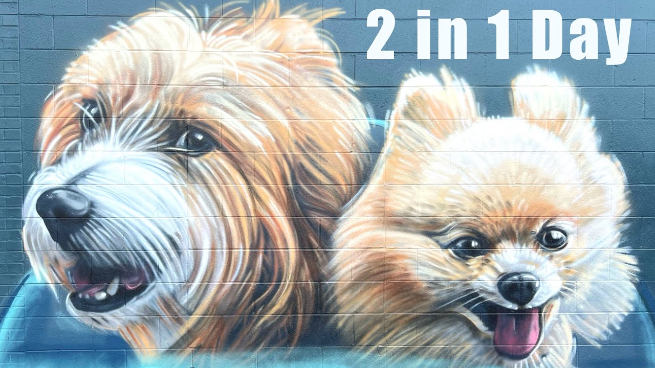 Spray Paint Portraits FAST (MURAL time lapse)