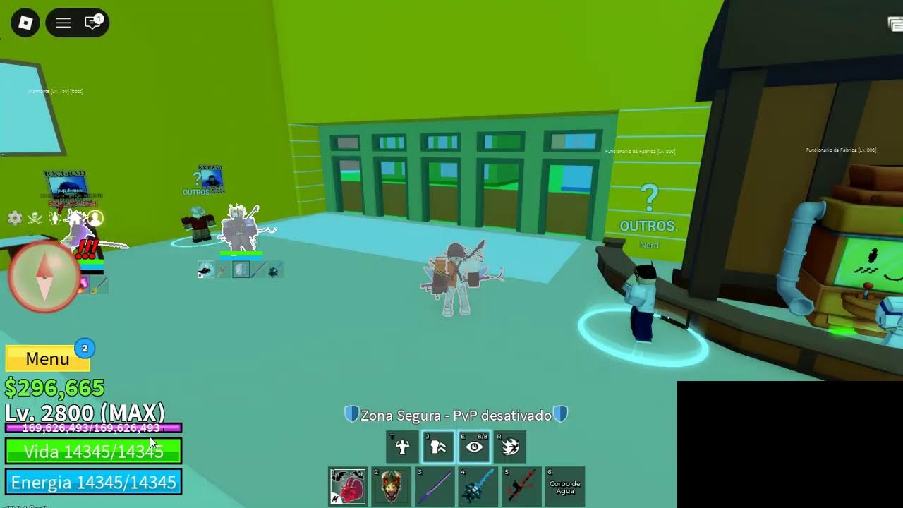 JOGANDO ROUBE UM BRAINHOT E BLOX FRUITS!!!
