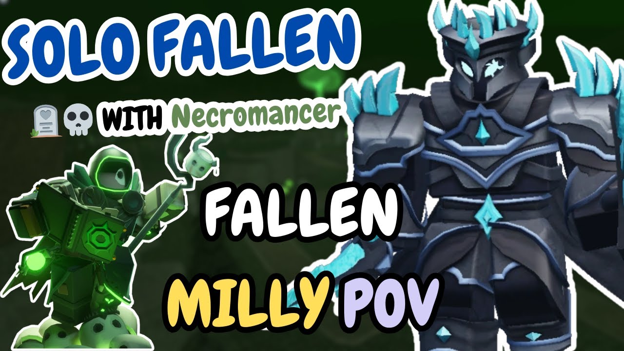 Solo Fallen With Necromancer || Fallen Milly POV || Tower Defense Simulator