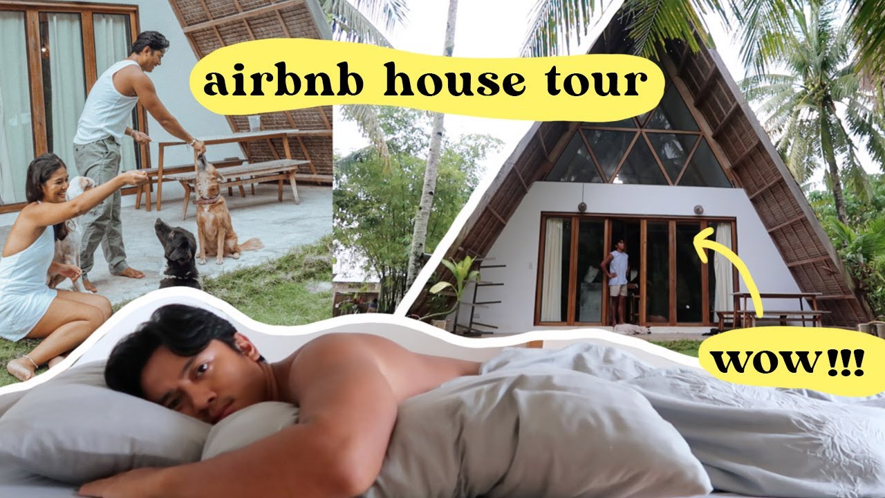We Stayed in a Triangle House | Airbnb Tour (A-Frame Cabin)