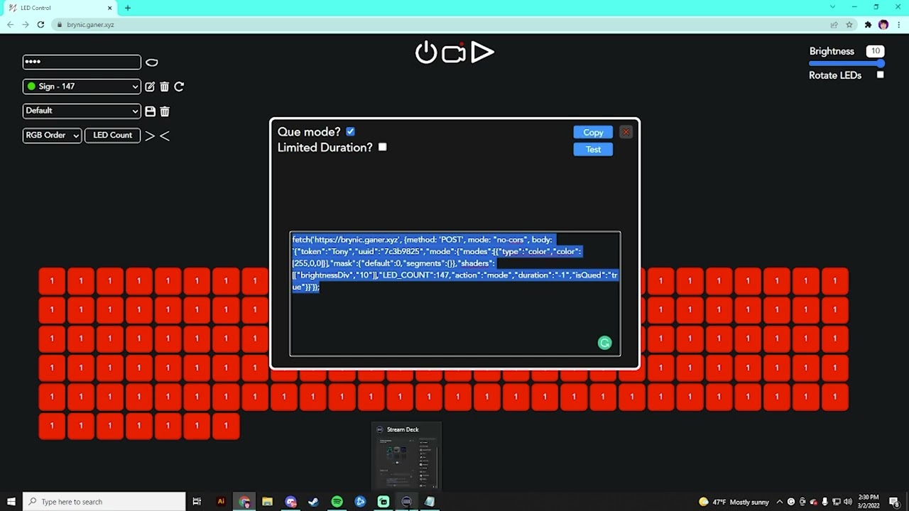 How to Link Your LED's to Streamdeck with LightWave