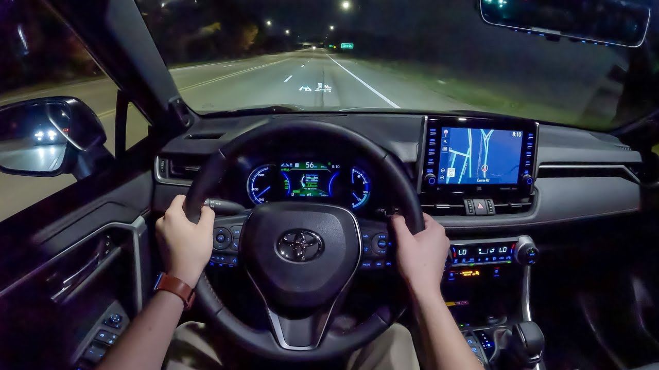2022 Toyota Rav4 Prime XSE - POV Night Drive (Binaural Audio)