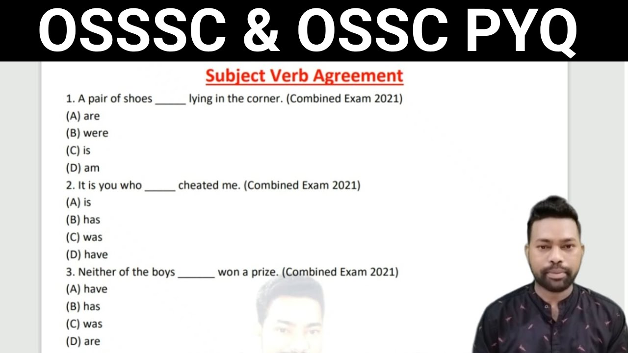 Subject Verb Agreement || OSSSC & OSSC All Previous Year Question || By Sunil Sir