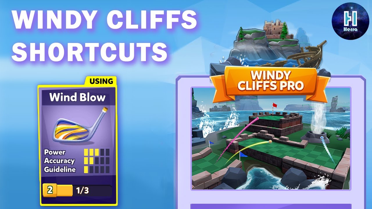 Golf Battle | Windy Cliffs | 3 Power Club | Tips, Tricks & Shortcuts