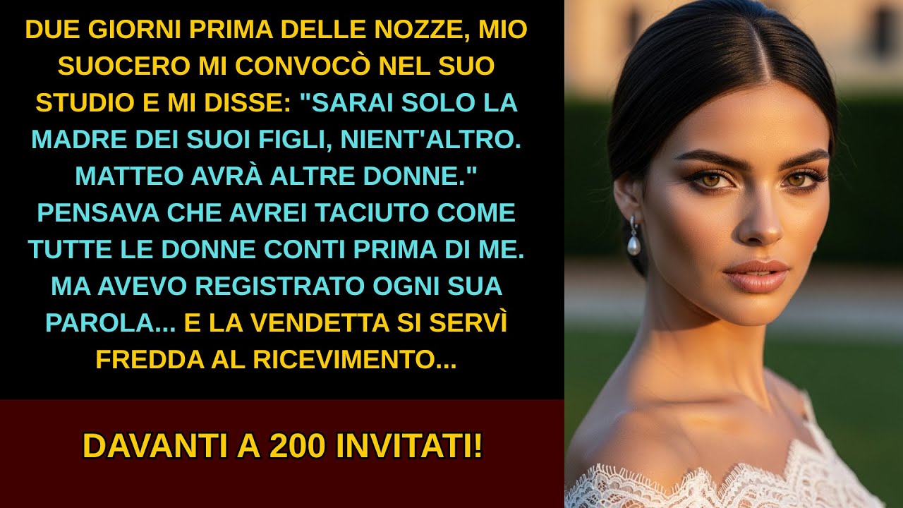 Due giorni prima delle nozze, suo padre mi disse: “Sarai solo la madre dei suoi figli”