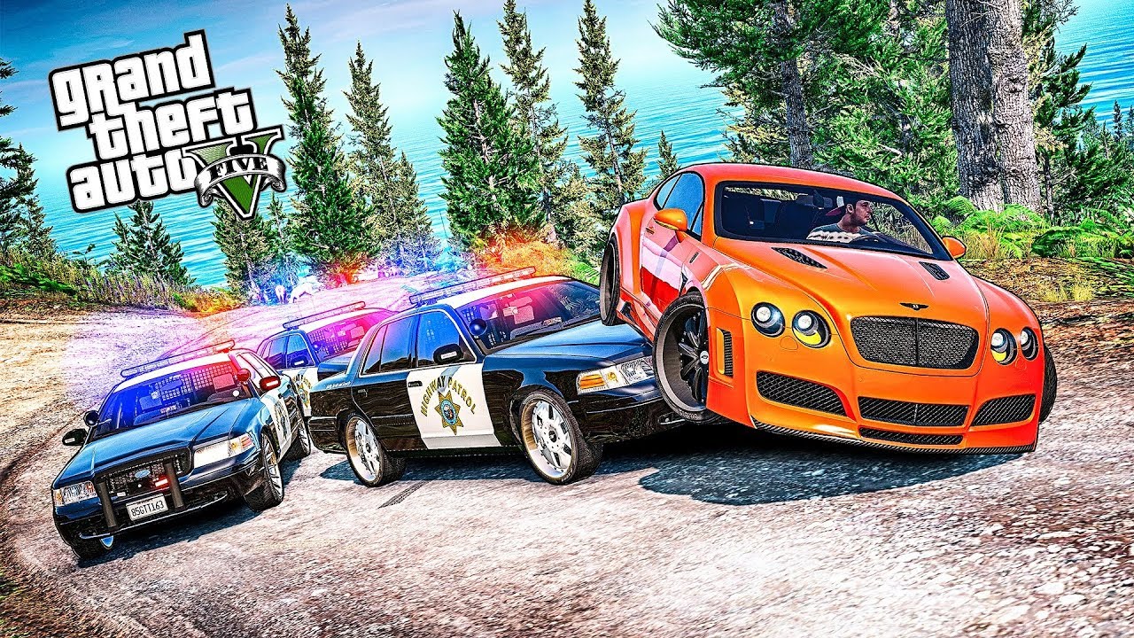 Bentley Continental GT пытается уйти от полицейской погони в GTA 5! Полицейские Догонялки в ГТА 5!