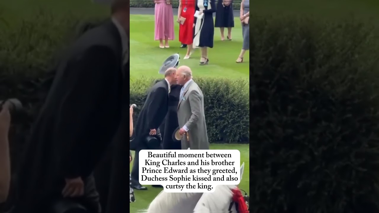 Beautiful moment between King Charles, his Brother Prince Edward and Duchess Sophie as they greeted