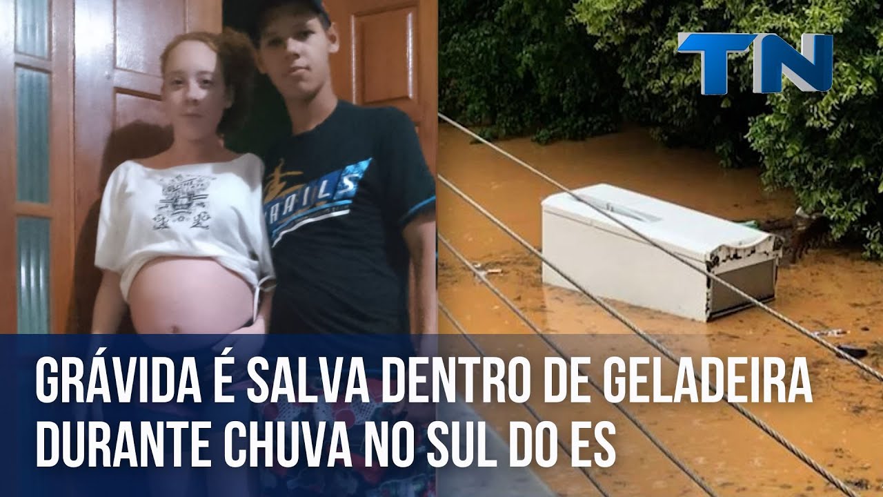 Grávida é salva dentro de geladeira durante chuva no Sul do ES