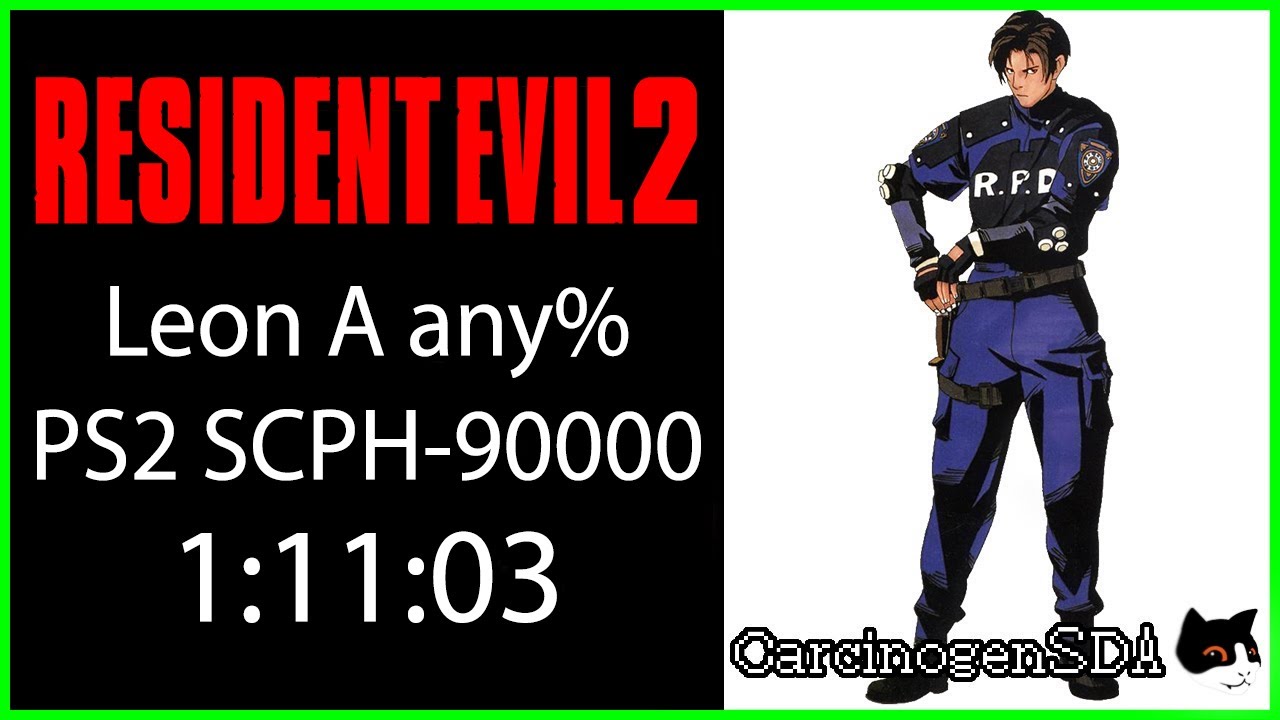 Resident Evil 2 (PS1) Speedrun - Leon A (1:11:03 - PS2 SCPH-90000)