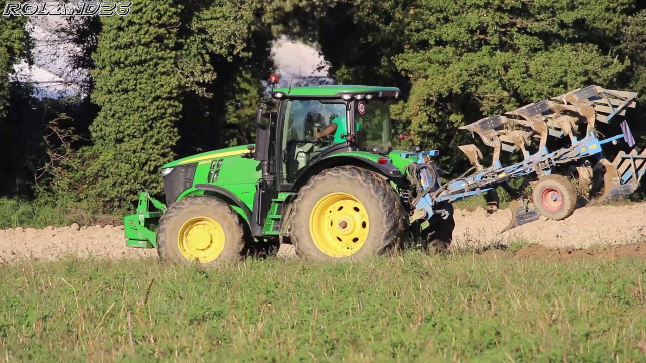 John Deere 7230R + trivomero Lemken Vari-Opal 9 [Ploughing 2017]