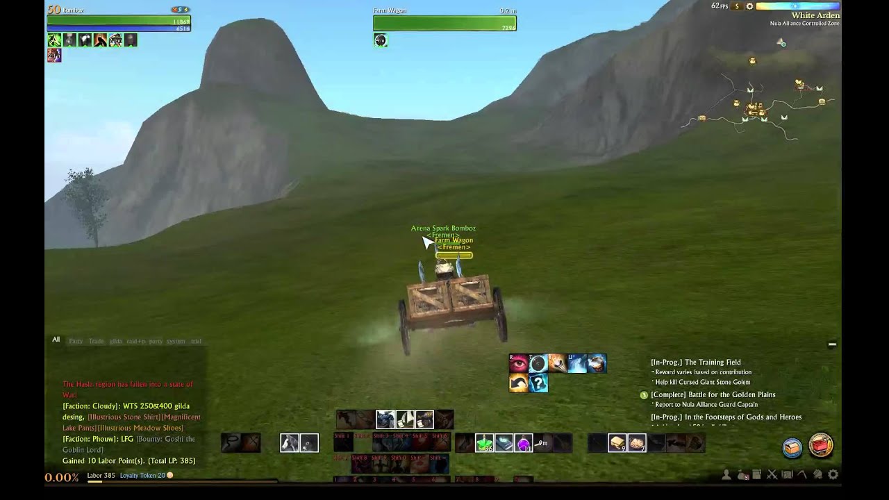 ArcheAge White Arden - Gweonid with Farm Wagon and fuel in 12 minutes. NO NEED TO USE Riders' Escape