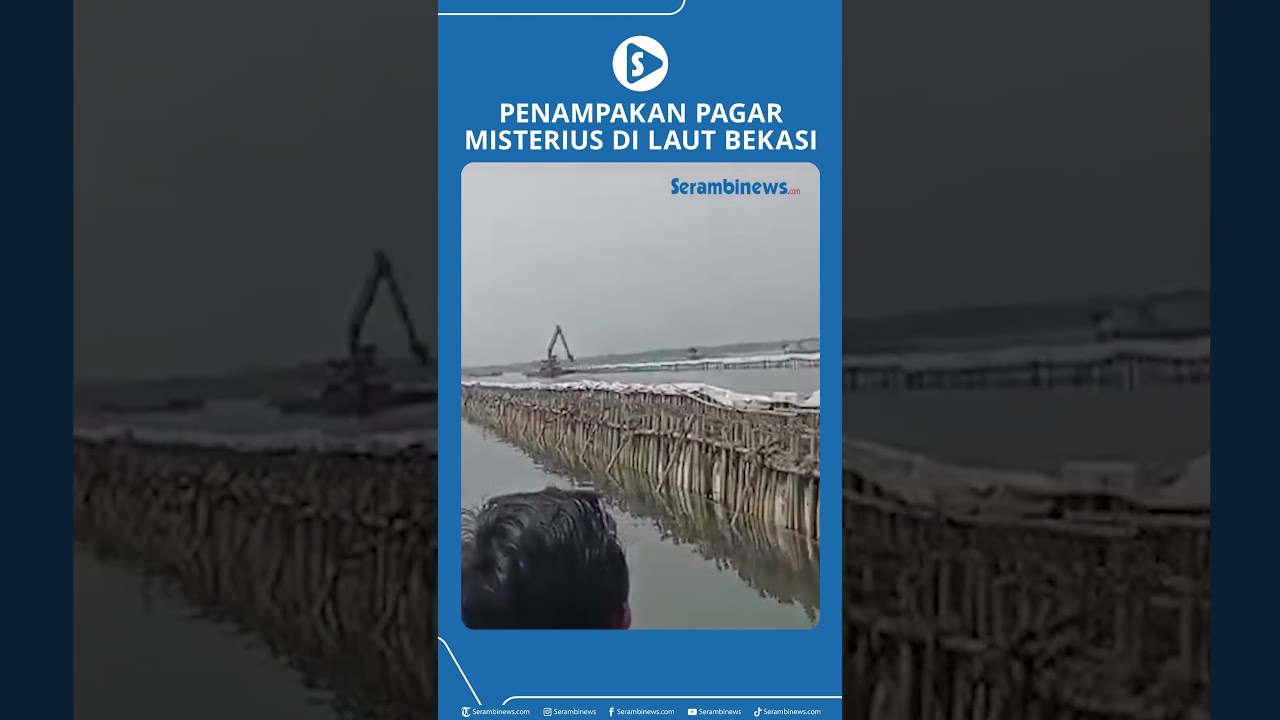 Penampakan Pagar Misterius di Laut Bekasi