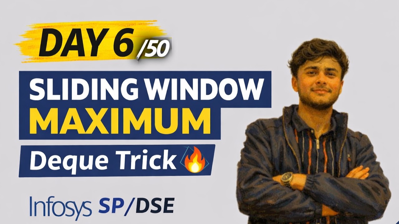 Sliding Window Maximum || Day 6 || Infosys HackWithInfy Preparation