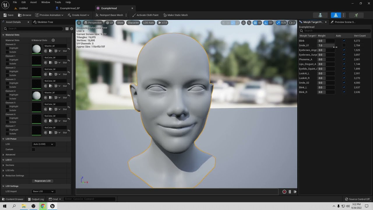 Unreal Engine: C&oacute;mo usar Morph Target para que el personaje pueda parpadear con blueprints