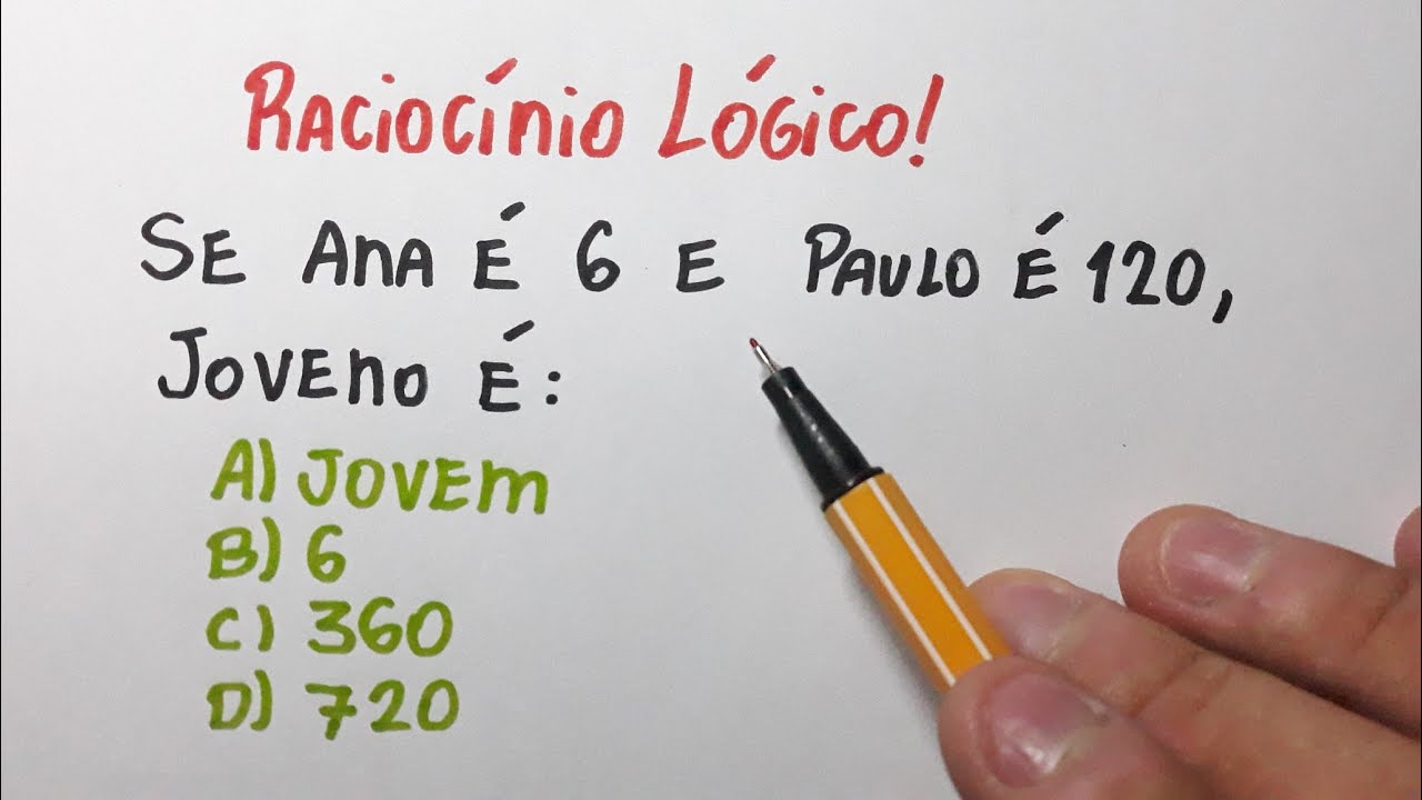 RACIOCÍNIO LÓGICO 😱99,9% ACERTAM essa questão!!