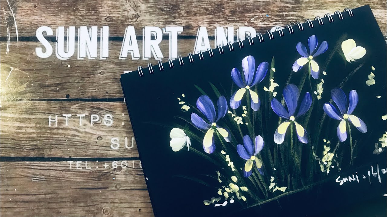[YT39FA] #FolkArtPanting鄉村彩繪 #DecorativePainting家飾彩繪 【Painting Iris Step by Step】 《跟著步驟畫鸢尾花》