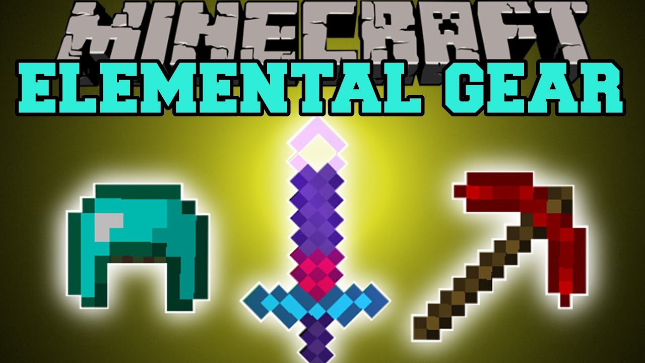 Minecraft: ELEMENTAL GEAR (ELEMENTAL WEAPONS, ARMOR, & TOOLS) Mod Showcase