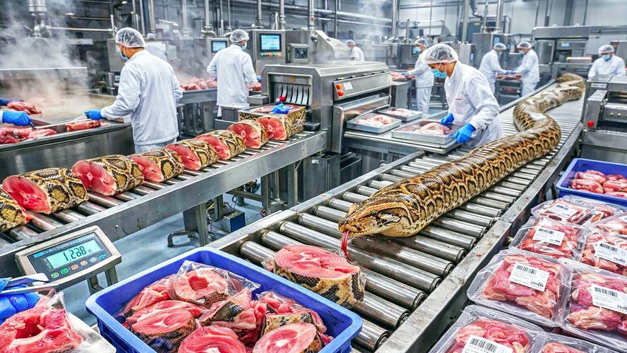 CÓMO se PRODUCE la CARNE de SERPIENTE 🐍 | el INCREÍBLE PROCESO que NUNCA HAS VISTO