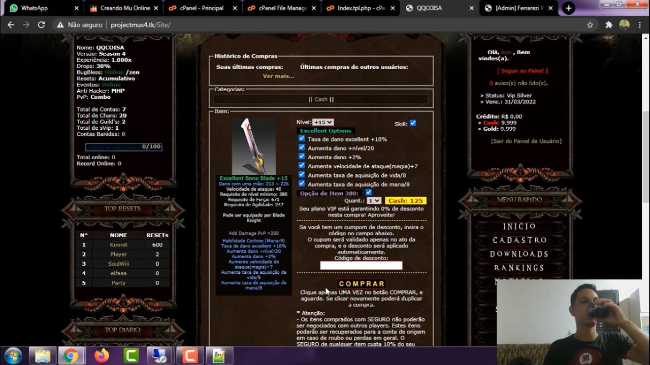 Instalando Web Ferrarezi (CreandoMu)