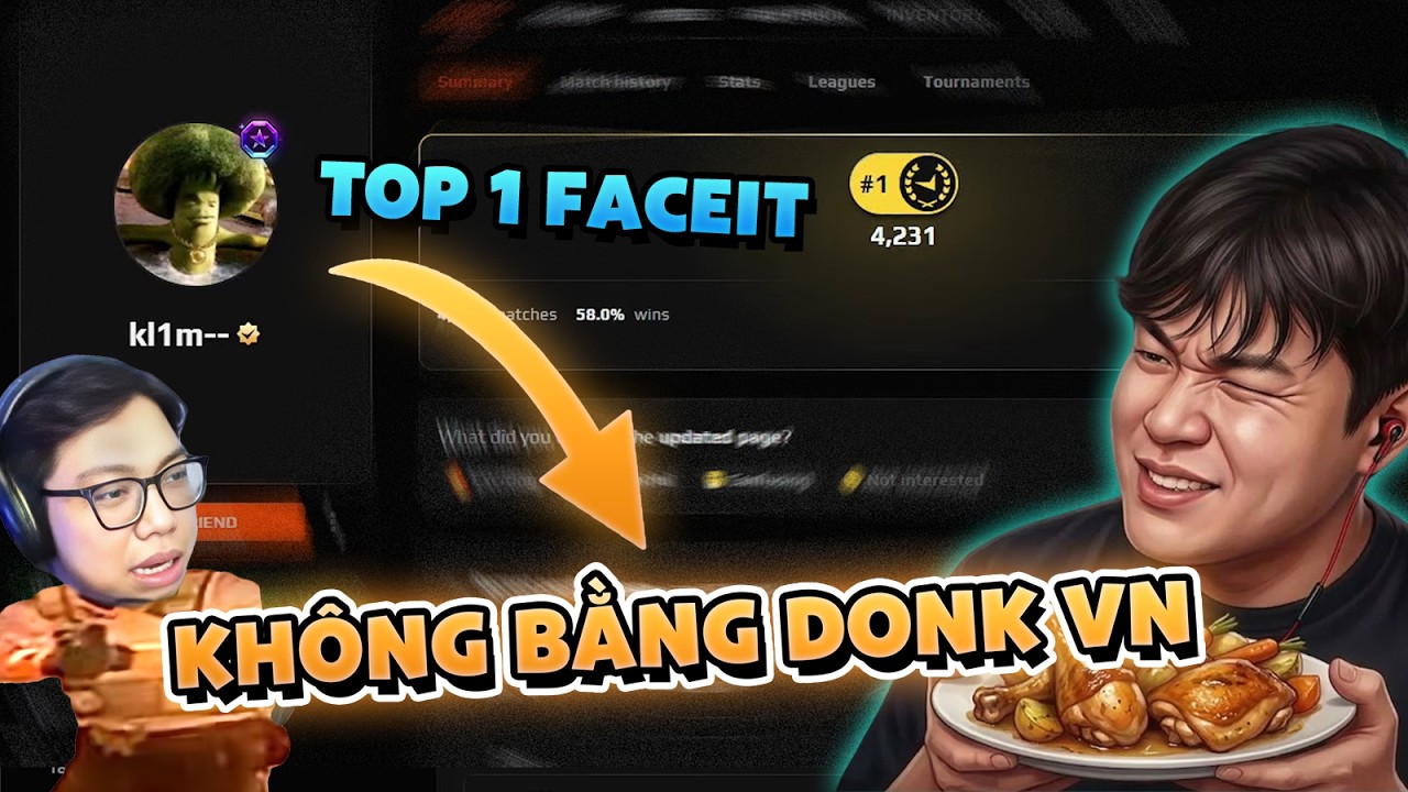 TOP 1 FACEIT NAM MỸ VỚI RATING 1.8 CŨNG KHÔNG THỂ BẰNG DONK VIỆT NAM