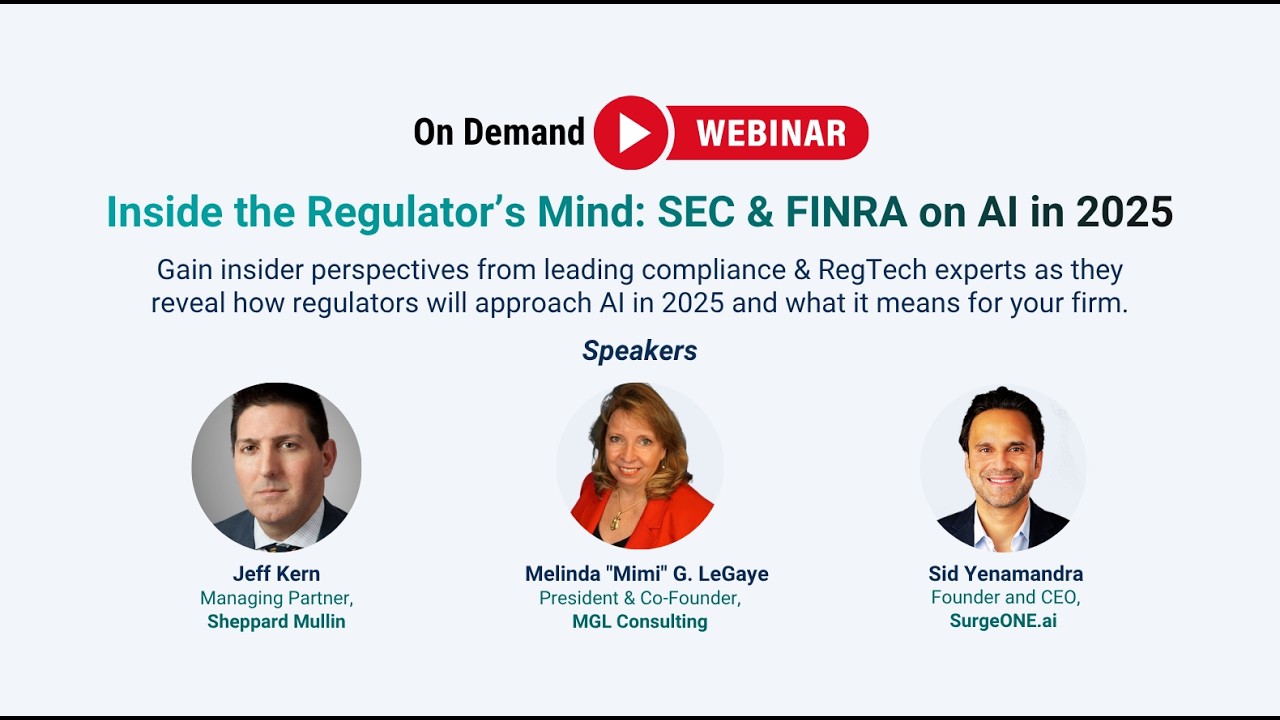 Inside Regulators Mind SEC FINRA on AI in 2025 | SurgeONE.ai