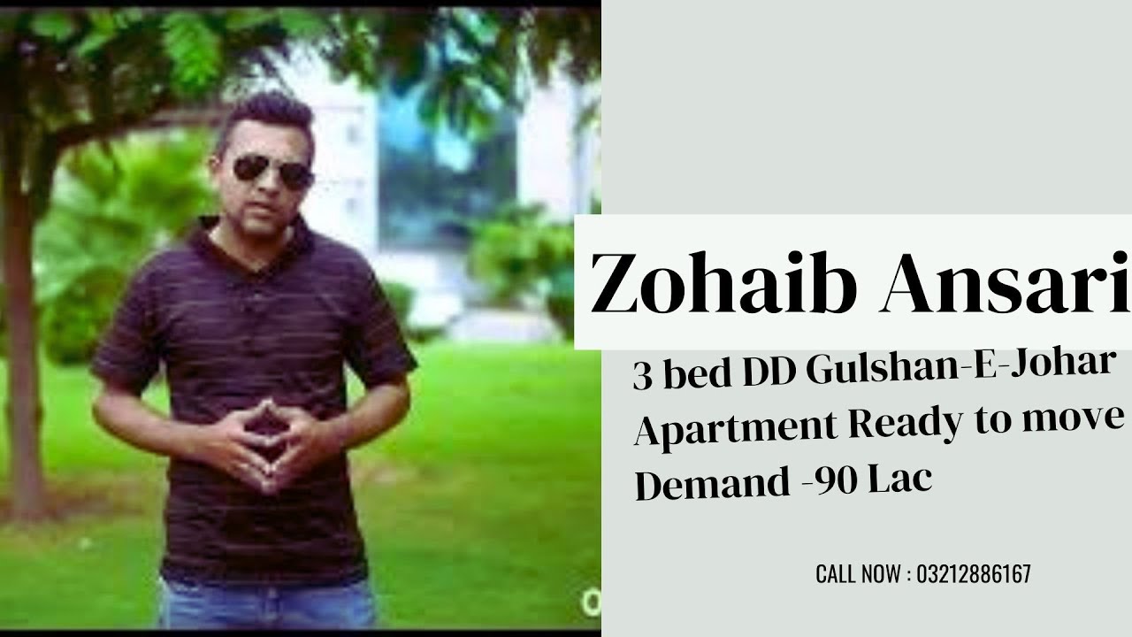 farhan paradise 3 bed dd flat for sale in gulistan johar Block 19