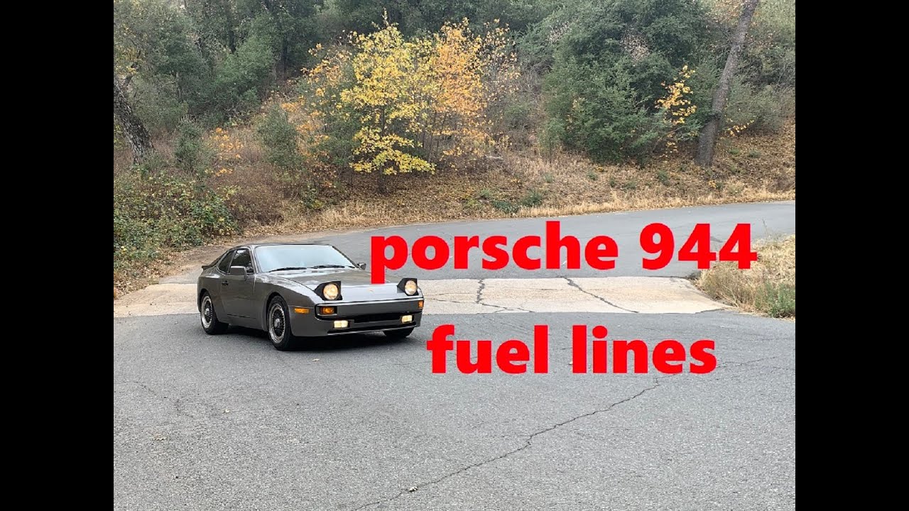 installing AN fuel lines on a Porsche 944