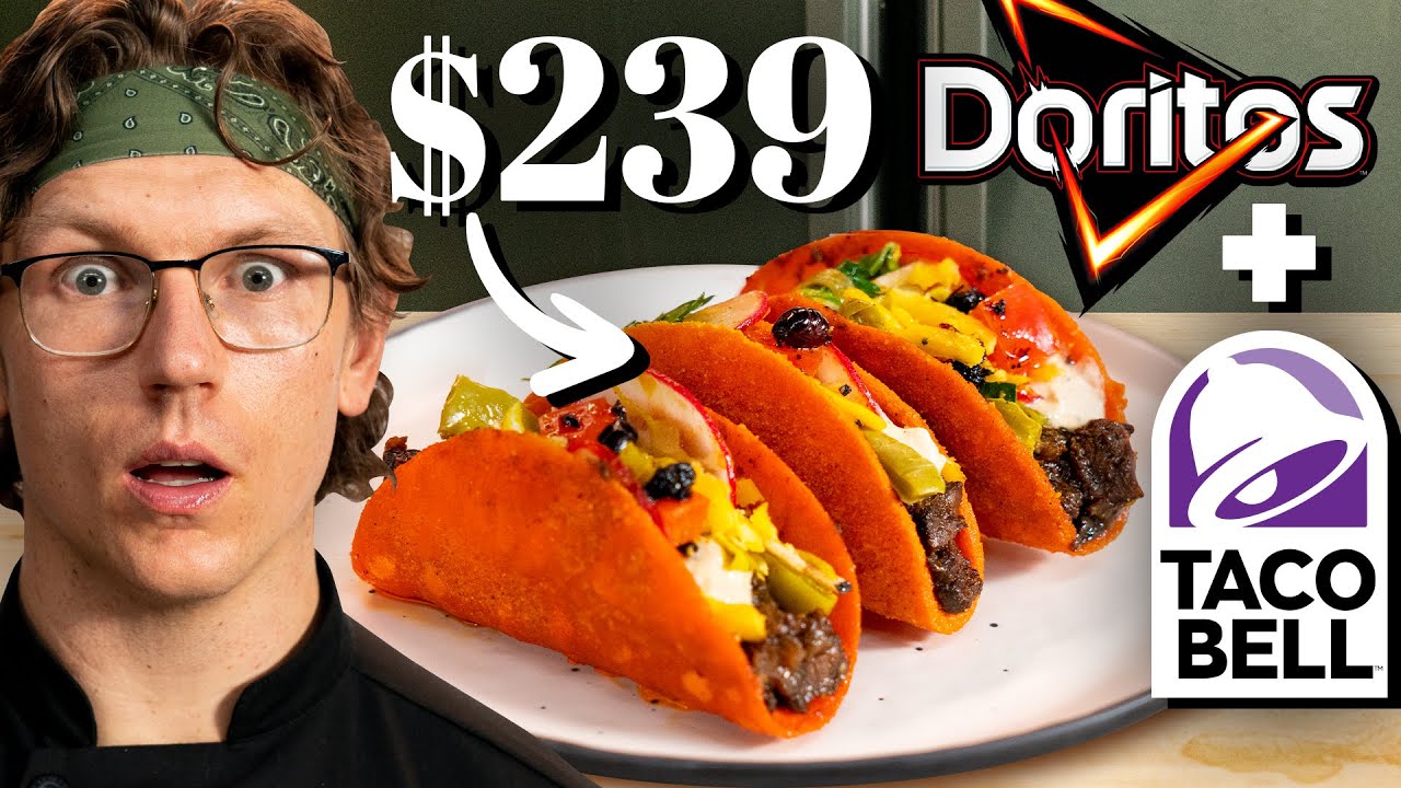 $239 Taco Bell Doritos Locos Tacos Taste Test | FANCY FAST FOOD
