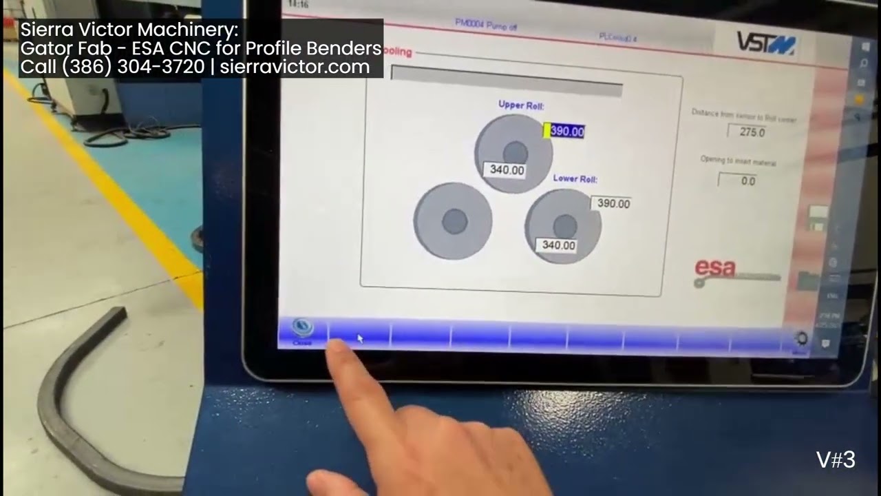 Sierra Victor Machinery: ESA CNC for Gator Fab Profile Benders (video 3)