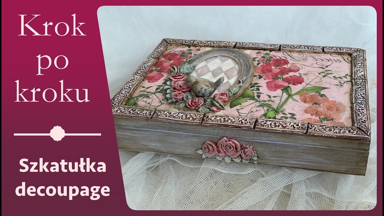 Шкатулка с птичкой - пошаговый мастер-класс