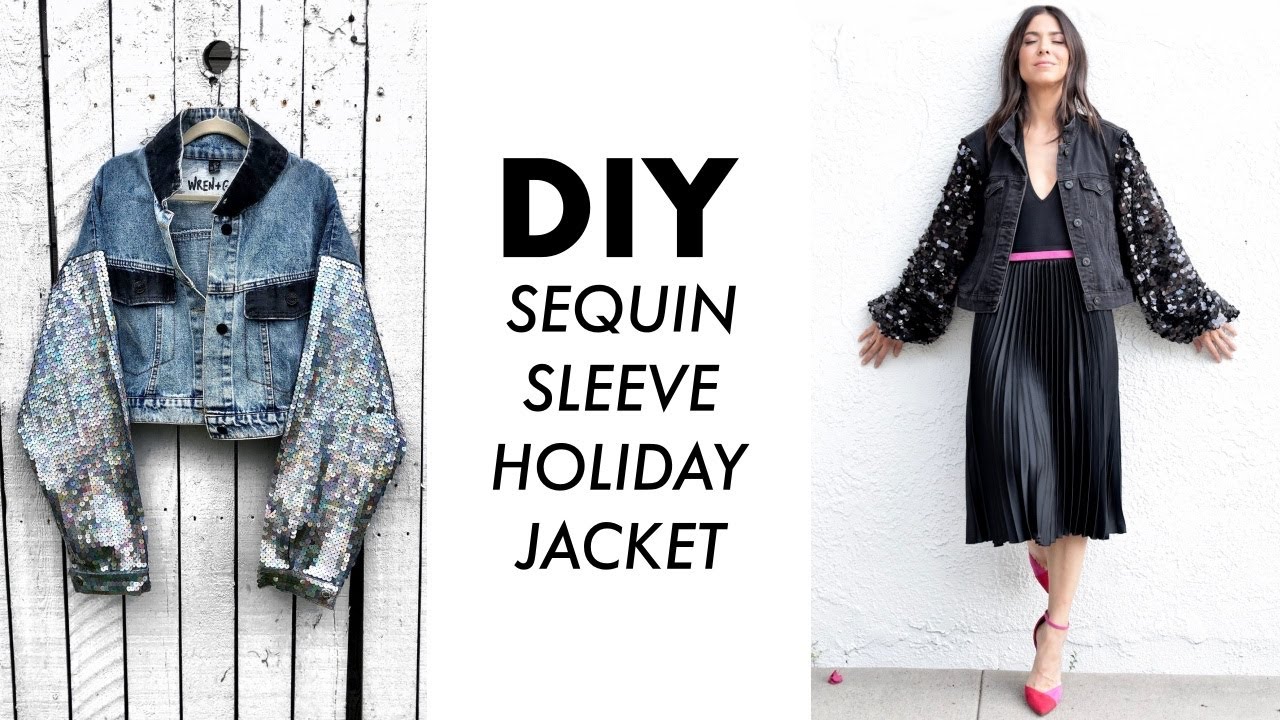 DIY: How To Make a SEQUIN Sleeve Jacket for Holidays!! -By Orly Shani