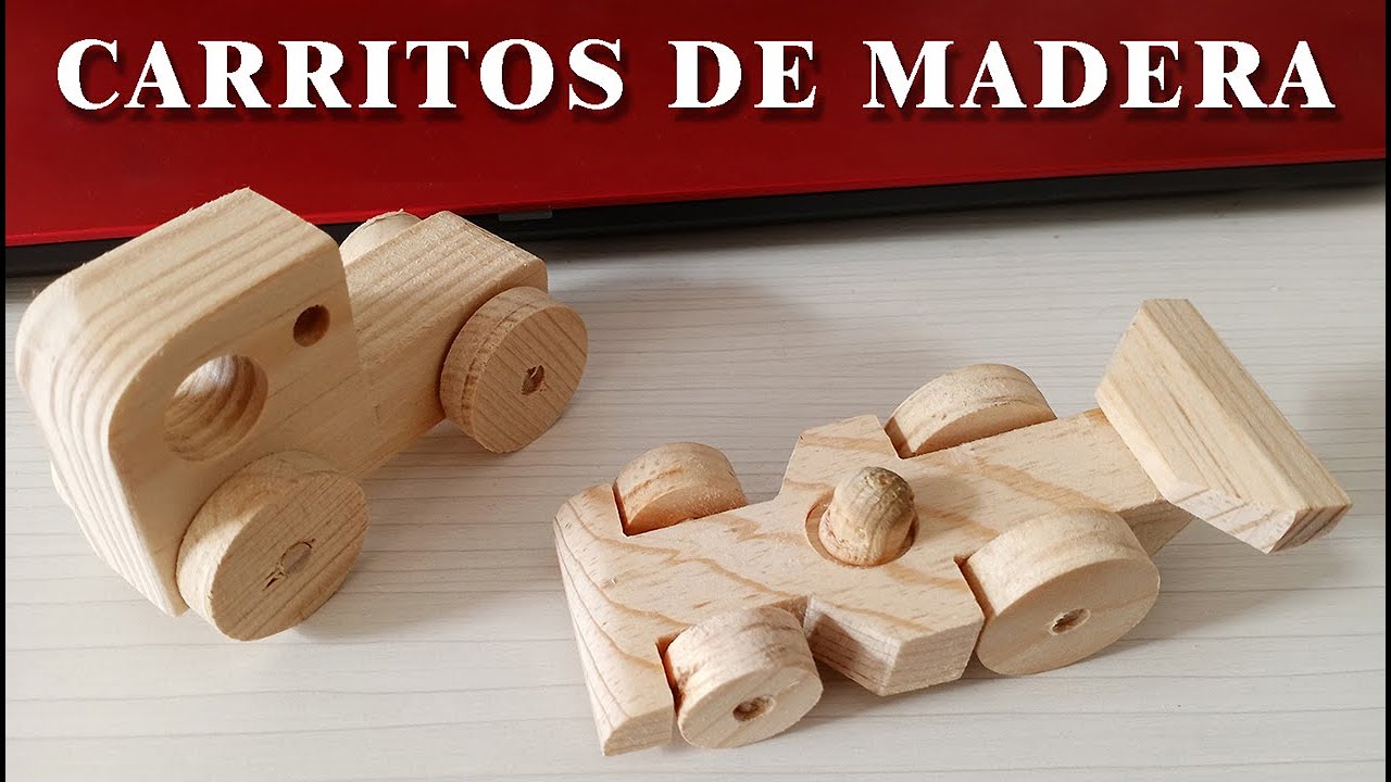Cómo hacer CARRITOS DE MADERA EN MINIATURA, FÁCIL de hacer con poco material 🚚🏎 #plantilla #gratis
