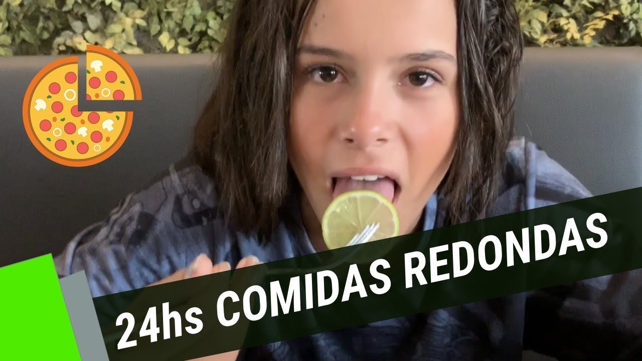 UM DIA INTEIRO COMENDO COMIDAS REDONDAS