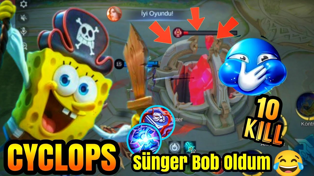 Hamı savaşdı, biri düşündü 😅Mlbb Süngər Bob ilə Maraqlı oyun🙂