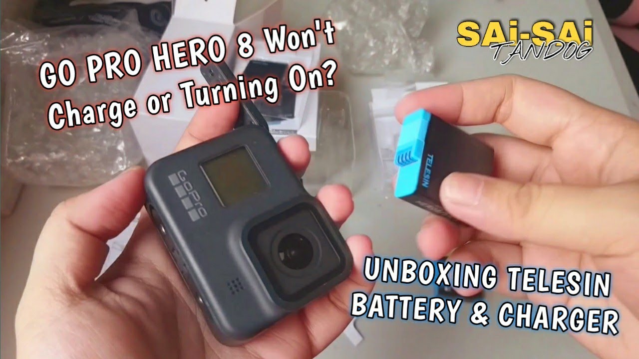 GO PRO HERO 8 Won't Turning On or Charge | Unboxing Telesin Battery and Charger | Hindi parin gumana