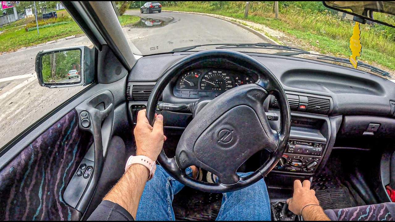 1993 Opel Astra F [1.6 I 71 hp] |0-100| POV Test Drive #2181 Joe Black