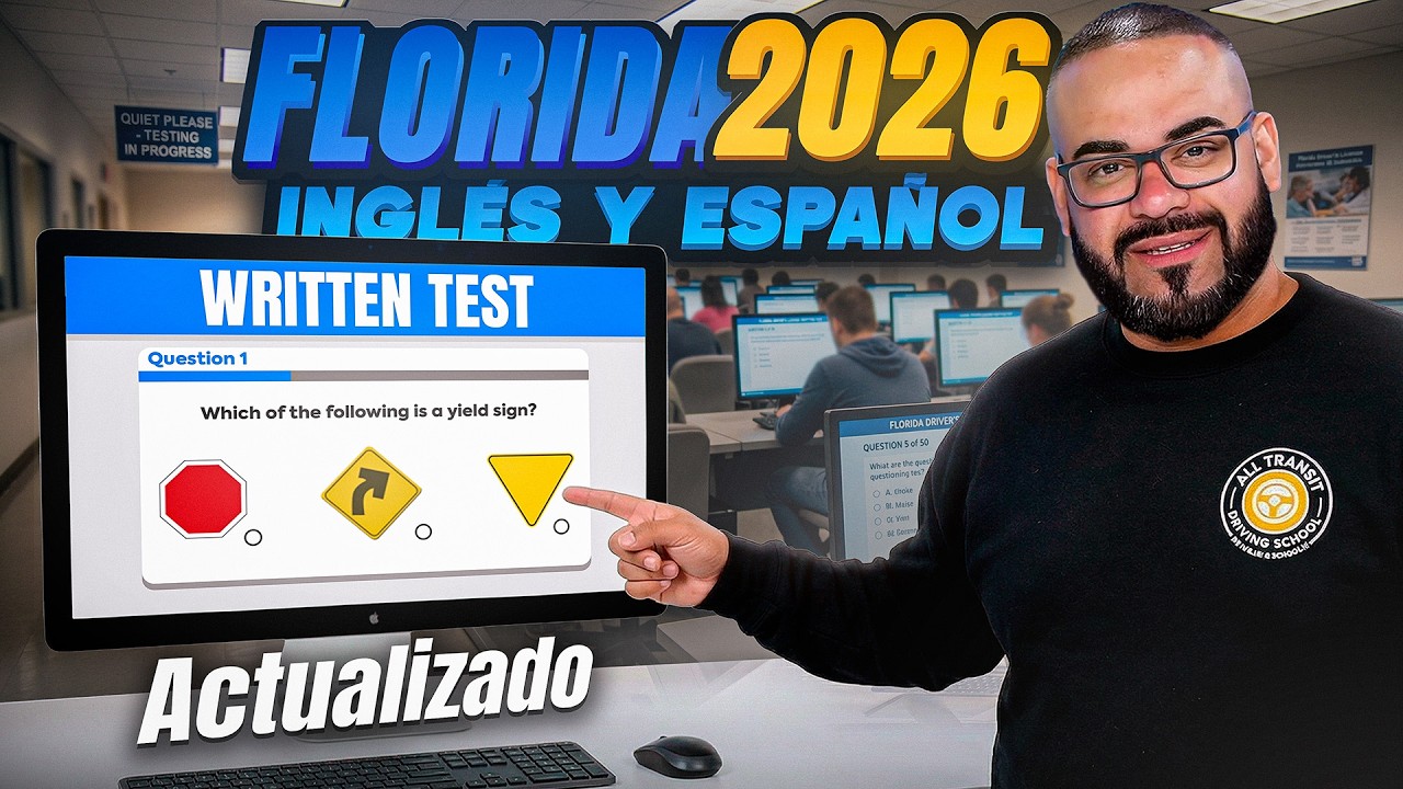 EXAMEN TEÓRICO DE MANEJO FLORIDA 2026 EN ESPAÑOL Y EN INGLÉS