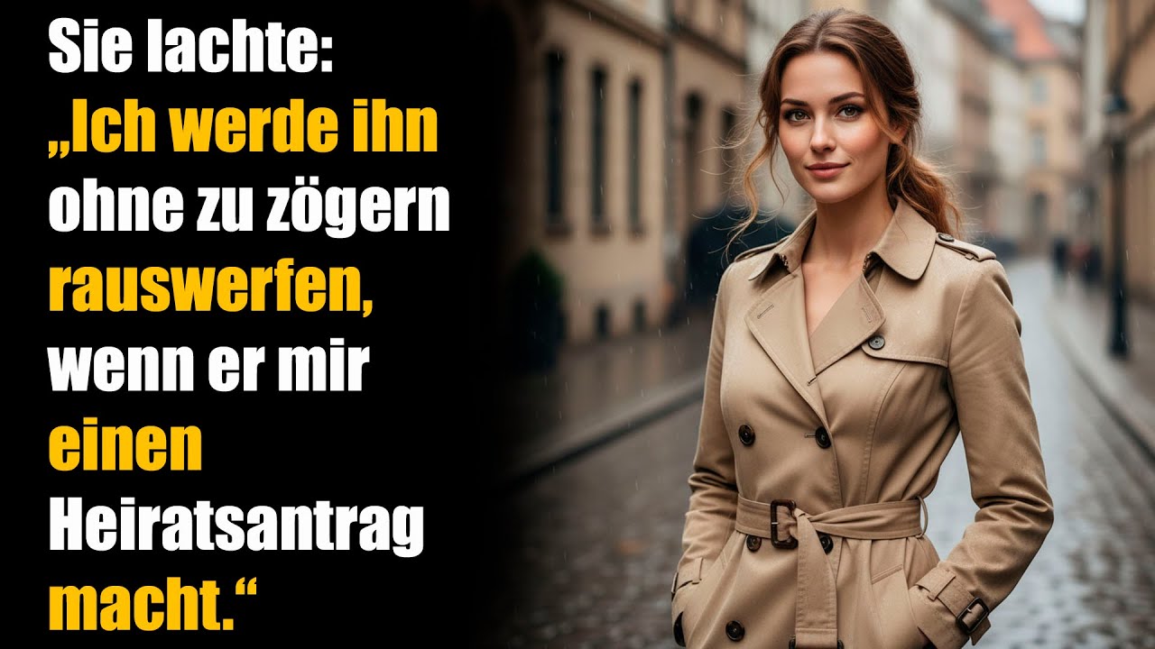 Sie lachte: „Ich werde ihn ohne zu zögern rauswerfen, wenn er mir einen Heiratsantrag macht.“