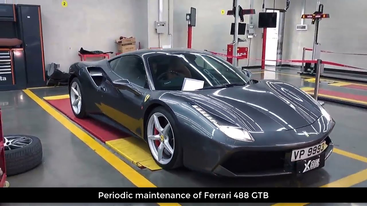 Периодическое обслуживание Ferrari 488 GTB.