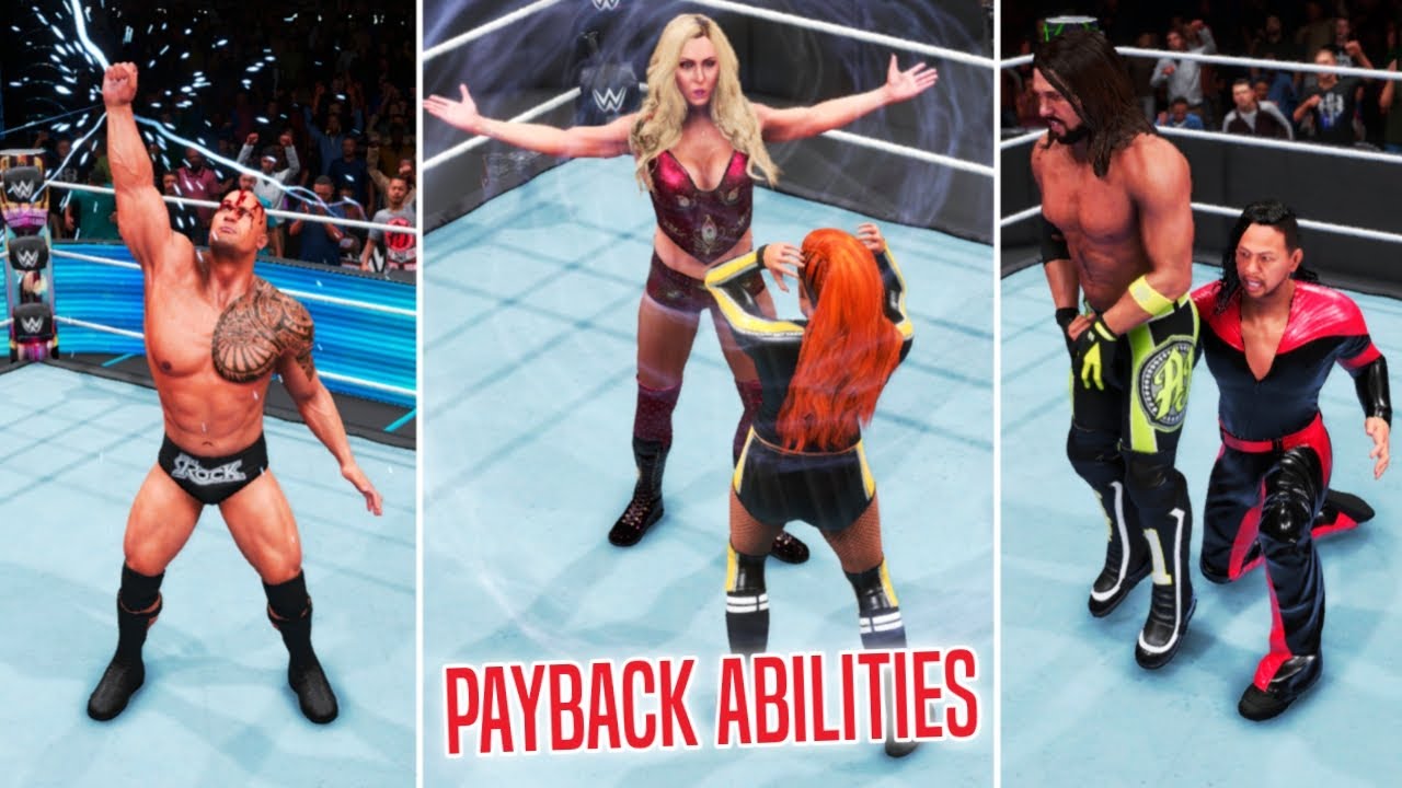WWE 2K20 ALL PAYBACK ABILITIES (Rush,Electrifying,Low Blow,Woo!,etc)