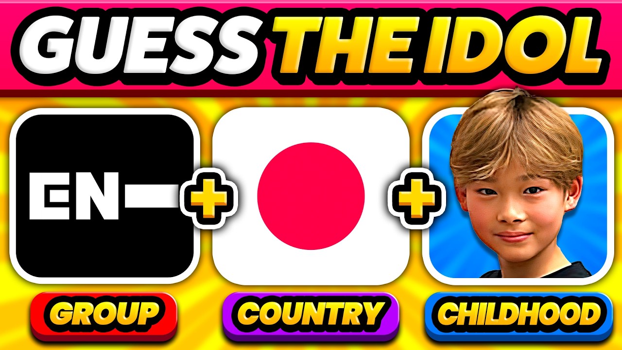 Guess The Kpop Idol by 3 Clues (Group + Nationality + Childhood Pic) | KPOP QUIZ 2025