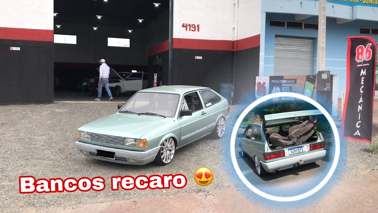 Montamos os banco recaro dianteiro 😍