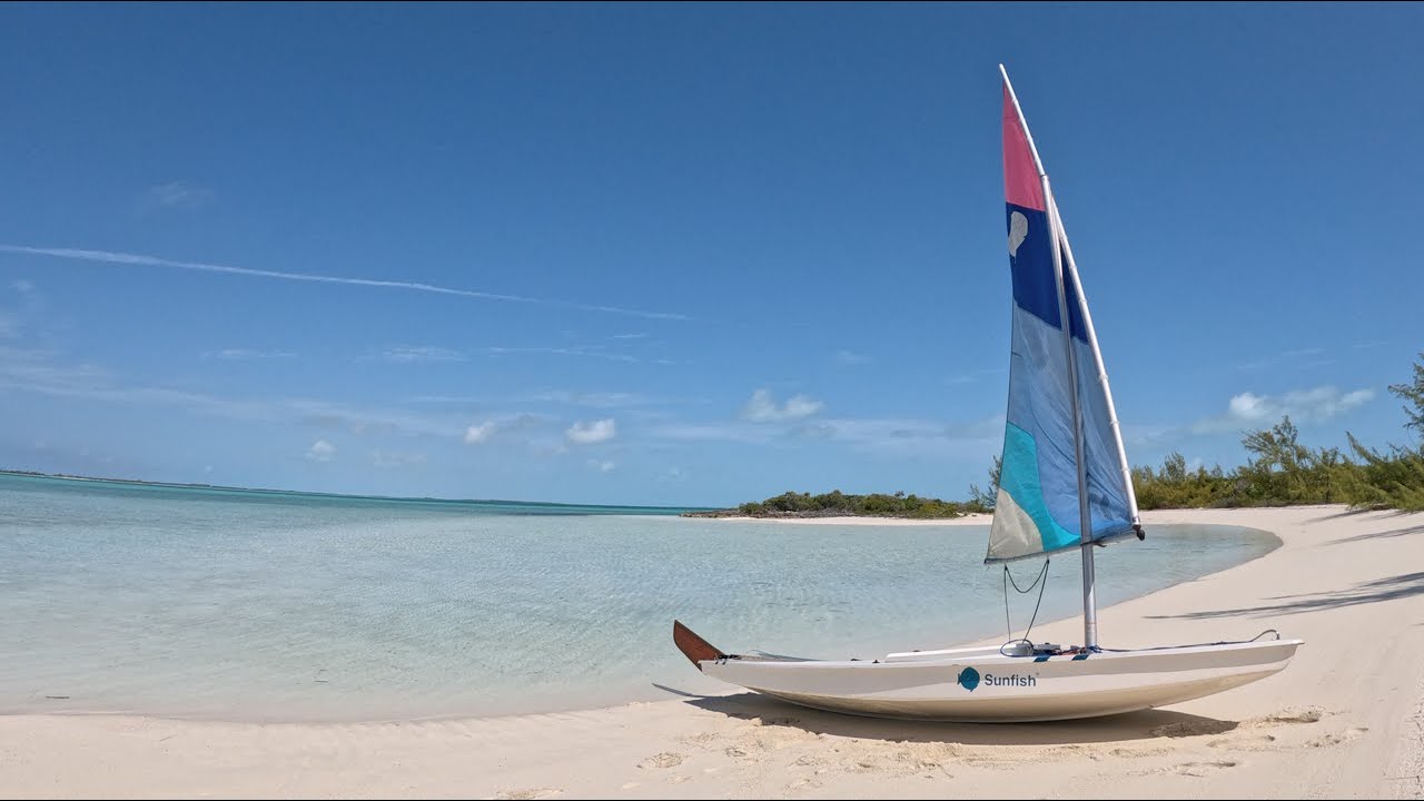 Sunfish sailing in the Berry islands