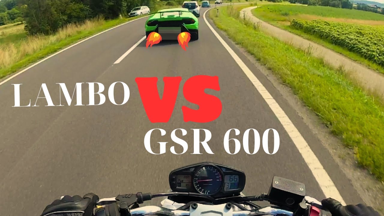 Lamborghini vs Suzuki GSR 600 German Motovlog