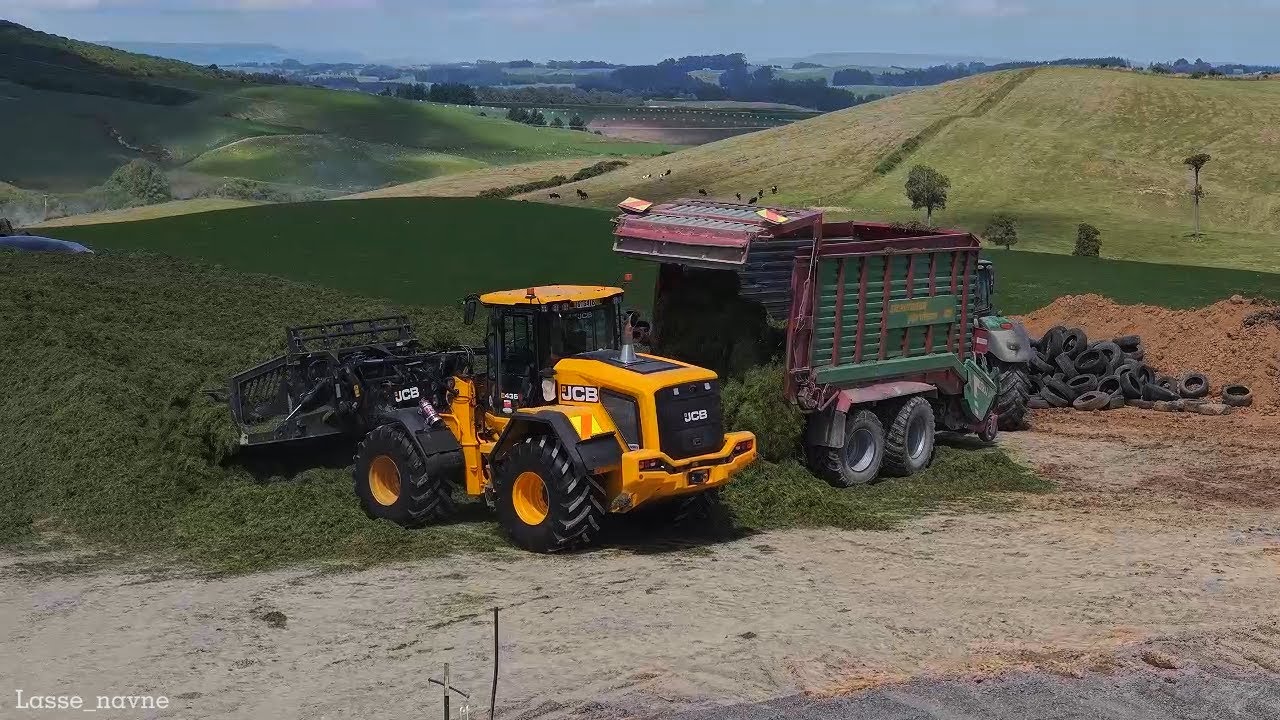 Raking, Chopping AND picking grass in steep hills! 4K! D Thompson Contracting