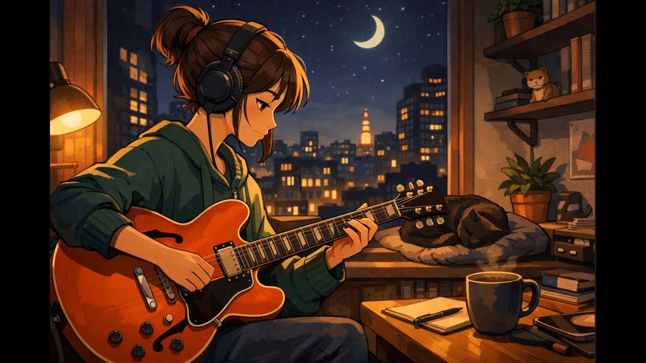 Chill Lofi Blues Guitar to Work or Study to