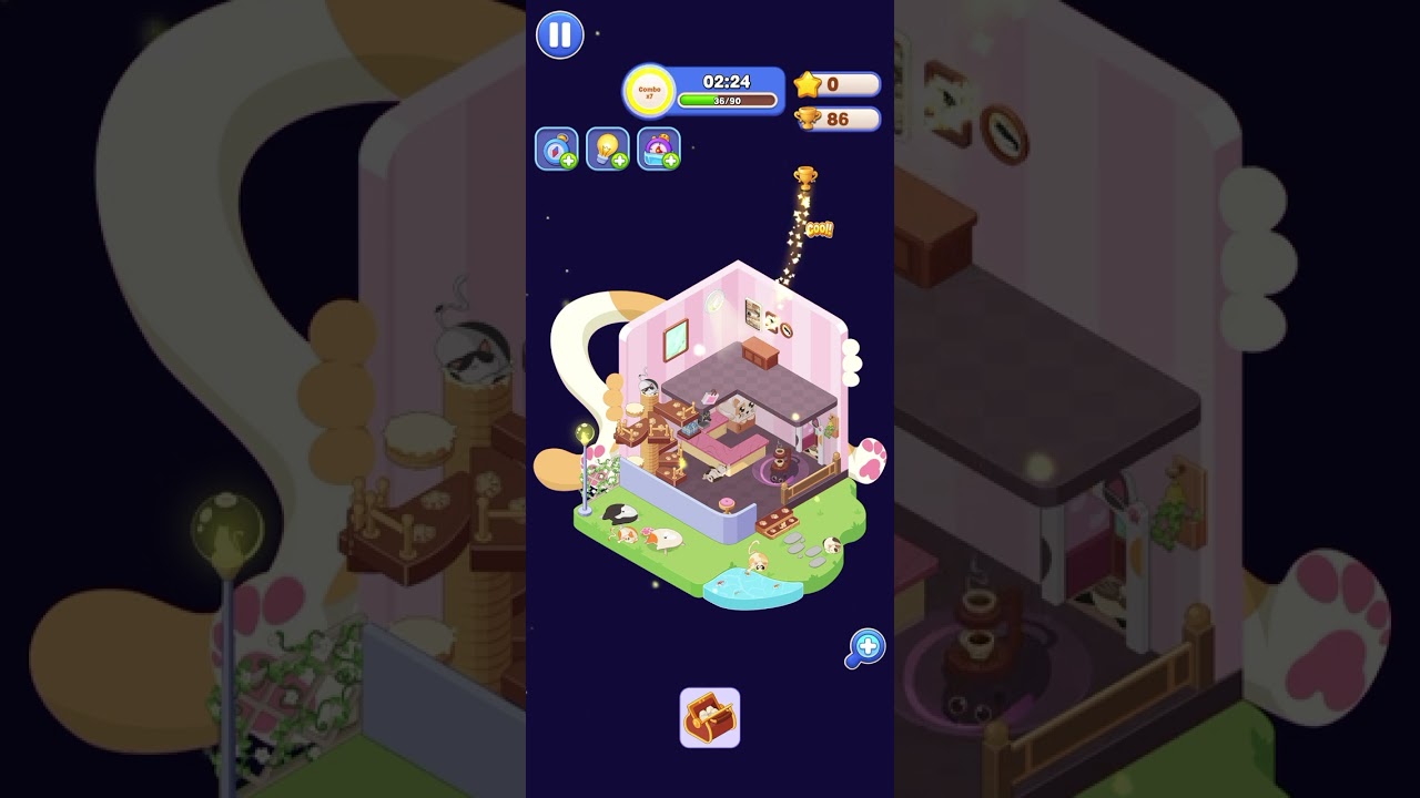 Fantasy Room – Level 233 Walkthrough | Two-Story Cat Café 🐱☕🏡