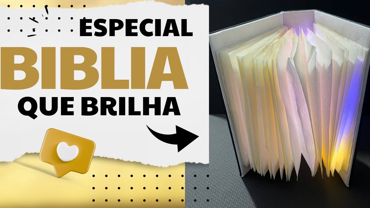 Bíblia que brilha / tema a palavra de Deus e luz para meu caminho
