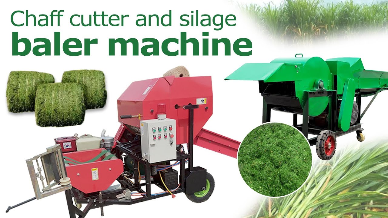 The silage baler machine combined with the chaff cutter machine to make the most perfect silage.