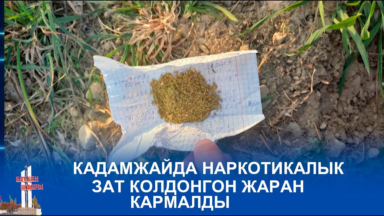 КАДАМЖАЙДА НАРКОТИКАЛЫК ЗАТ КОЛДОНГОН ЖАРАН КАРМАЛДЫ